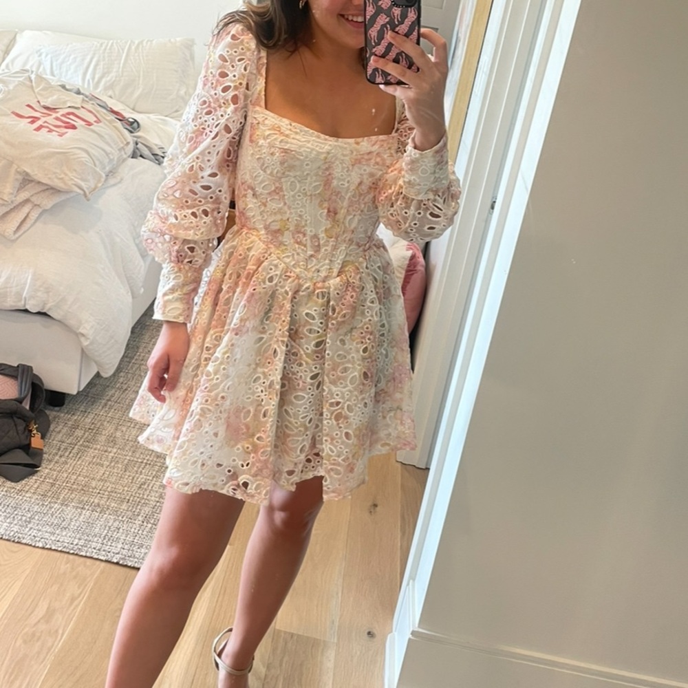 Bardot Lila Flounce Dress, Size: S